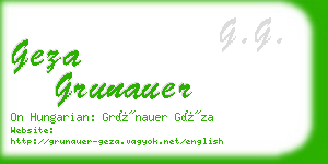 geza grunauer business card